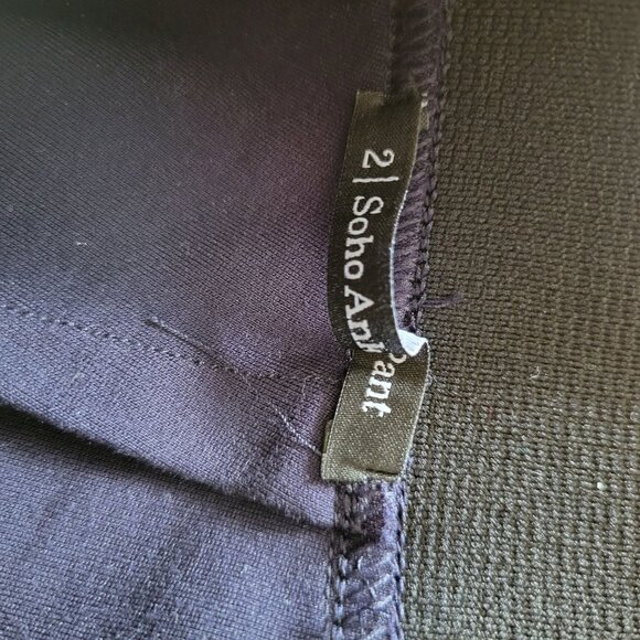 Talbots Soho Ankle Pant Womens Navy Blue Stretch Leggings Size 2 - Picture 3 of 4